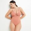 MAILLOT DE BAIN 1 PIECE MICROFIBRE ROSE -Rougegorge Boutique 20038900 F