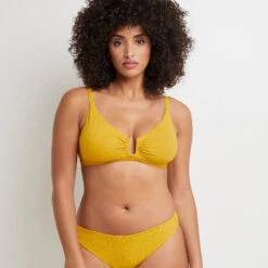 MAILLOT DE BAIN TRIANGLE BRASSIERE JAUNE -Rougegorge Boutique 20040700 C