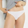 TANGA MICROFIBRE DENTELLE BLANC 1 TANGA MICROFIBRE DENTELLE BLANC -Rougegorge Boutique 20041900 F