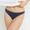 TANGA MICROFIBRE DENTELLE MARINE