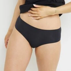 SHORTY MICROFIBRE DENTELLE NOIR