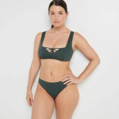 Lisa MAILLOT DE BAIN SLIP MIDI VERT FONCE 5 Lisa MAILLOT DE BAIN SLIP MIDI VERT FONCE -Rougegorge Boutique 20045401 C