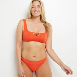 Lisa MAILLOT DE BAIN SLIP MIDI ORANGE -Rougegorge Boutique 20045402 C