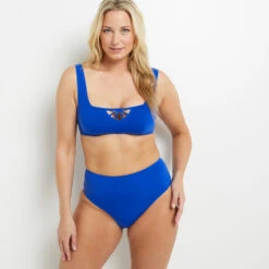 Lisa MAILLOT DE BAIN CULOTTE HAUTE BLEU ROI -Rougegorge Boutique 20045800 C