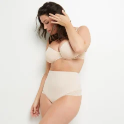 TANGA TAILLE HAUTE MICROFIBRE NATUREL 4 TANGA TAILLE HAUTE MICROFIBRE NATUREL -Rougegorge Boutique 20046200 D