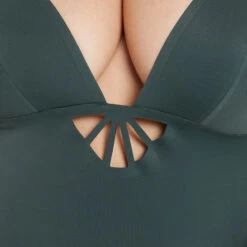 Lisa MAILLOT DE BAIN 1 PIECE TRIANGLE VERT FONCE -Rougegorge Boutique 20049701 Z