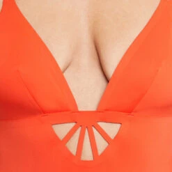 Lisa MAILLOT DE BAIN 1 PIECE TRIANGLE ORANGE -Rougegorge Boutique 20049702 Z