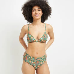 MAILLOT DE BAIN CULOTTE HAUTE VERT -Rougegorge Boutique 20053900 D