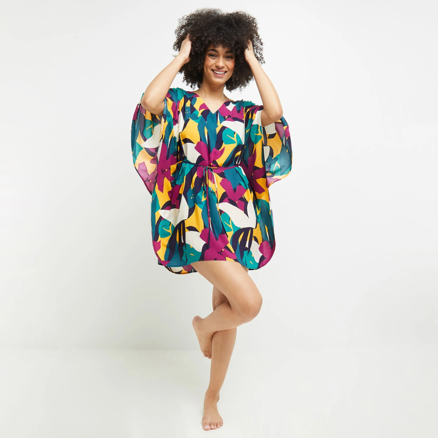 TUNIQUE BEACHWEAR MULTICO ROSE TUNIQUE BEACHWEAR MULTICO ROSE -Rougegorge Boutique 20056300 F