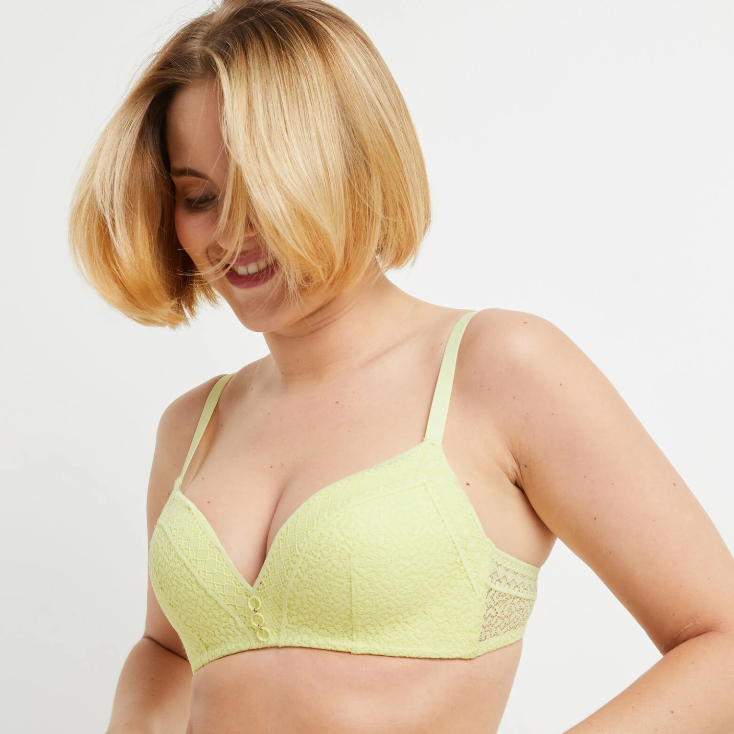SOUTIEN-GORGE AMPLI SANS ARMATURE JAUNE Bebe SOUTIEN-GORGE AMPLI SANS ARMATURE JAUNE -Rougegorge Boutique 20063800 M