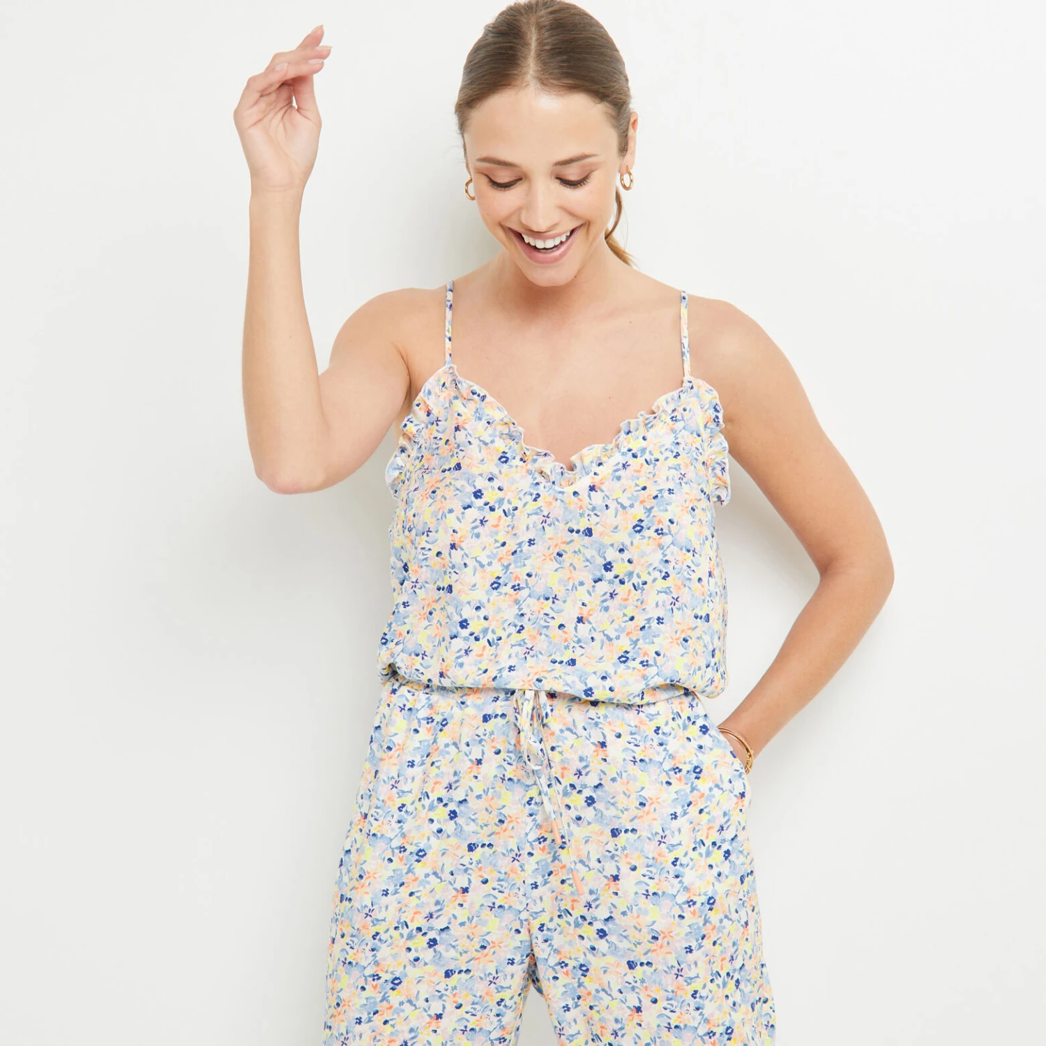 DEBARDEUR IMPRIME MULTICO BLEU DEBARDEUR IMPRIME MULTICO BLEU -Rougegorge Boutique 20065100 F