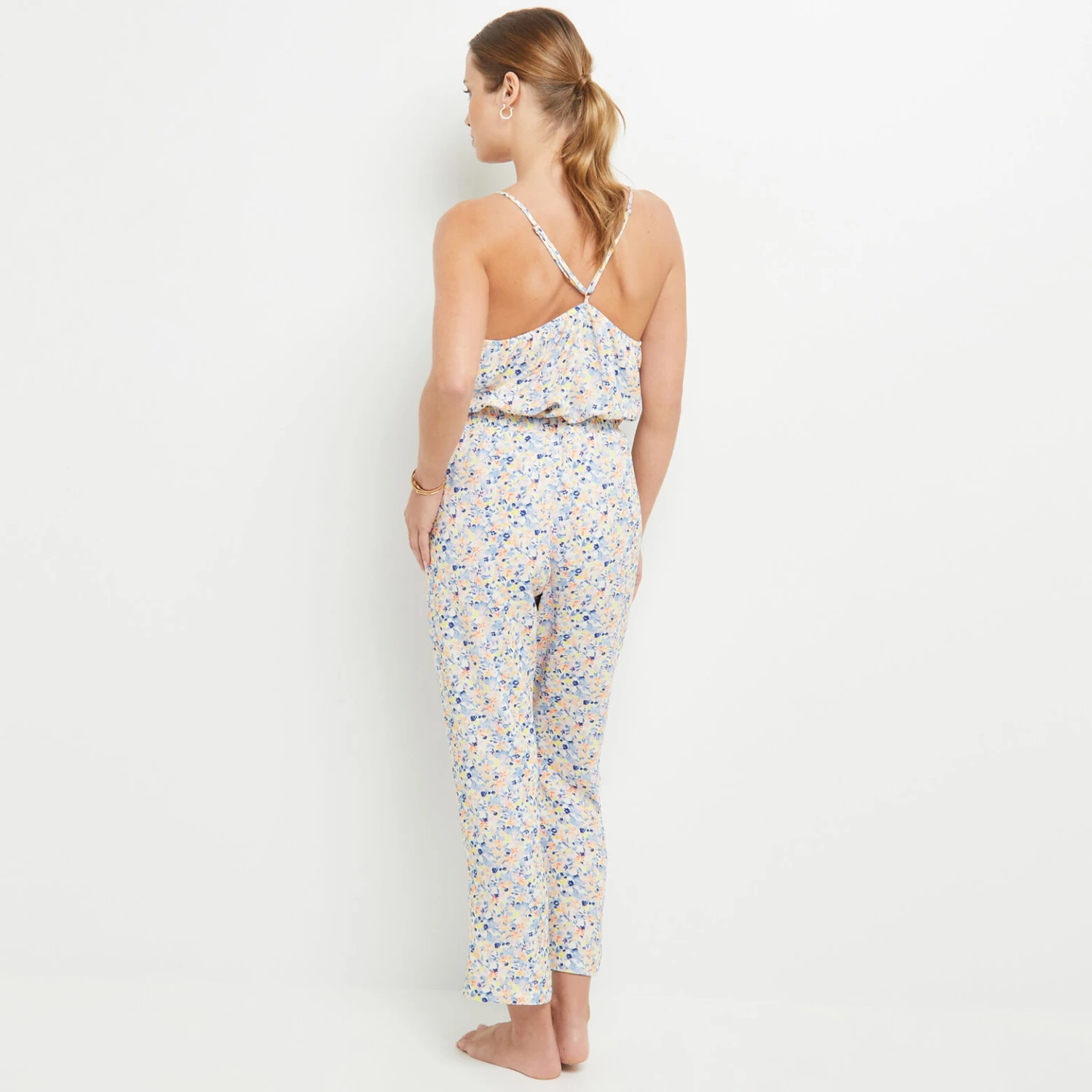 PANTACOURT IMPRIME MULTICO BLEU PANTACOURT IMPRIME MULTICO BLEU -Rougegorge Boutique 20065300 D