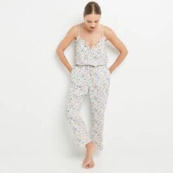 PANTACOURT IMPRIME MULTICO BLEU