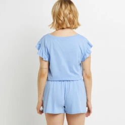 SHORT COTON BLEU CLAIR 4 SHORT COTON BLEU CLAIR -Rougegorge Boutique 20065700 D