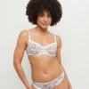 SOUTIEN-GORGE CORBEILLE IMPRIME MULTICO BLANC -Rougegorge Boutique 20068400 F