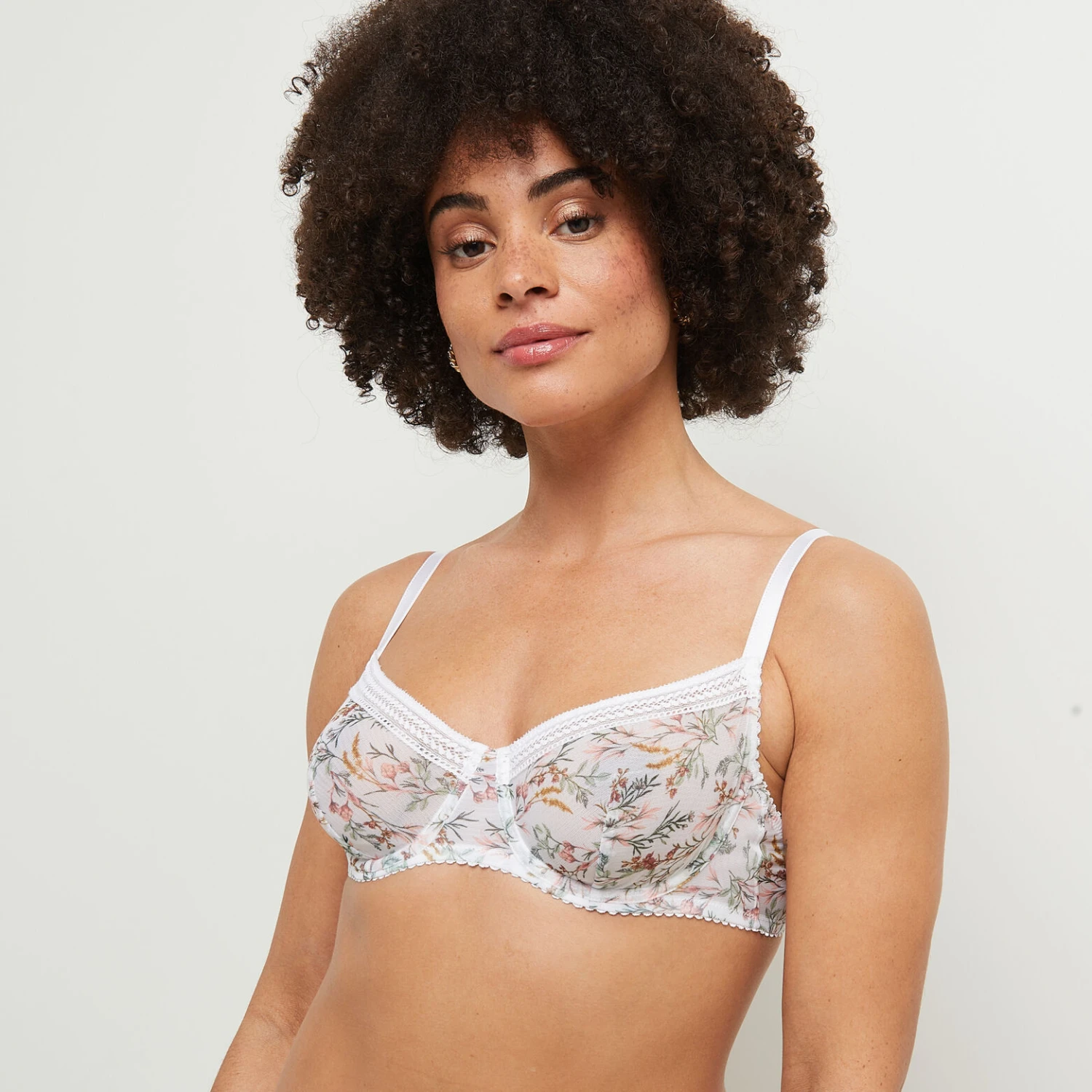 SOUTIEN-GORGE CORBEILLE IMPRIME MULTICO BLANC SOUTIEN-GORGE CORBEILLE IMPRIME MULTICO BLANC -Rougegorge Boutique 20068400 M