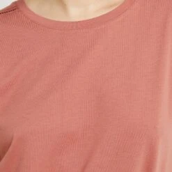 TEE SHIRT MANCHES COURTES COTON ROSE -Rougegorge Boutique 20070500 Z