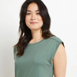 NUISETTE MANCHES COURTES COTONi KAKI -Rougegorge Boutique 20071201 M