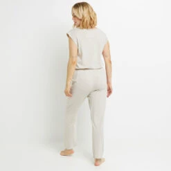 PANTACOURT COTON BEIGE -Rougegorge Boutique 20071302 D