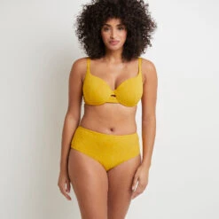 MAILLOT DE BAIN CULOTTE HAUTE JAUNE -Rougegorge Boutique 20072300 C