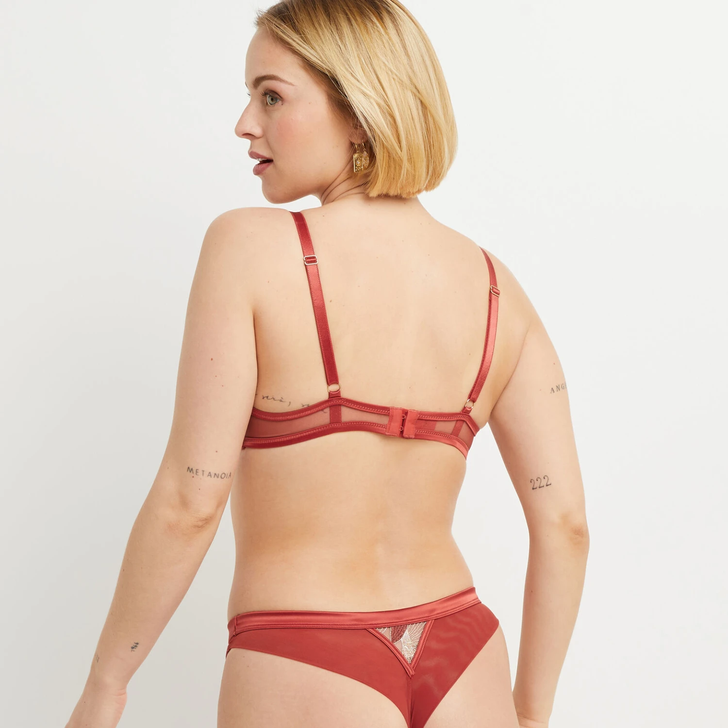 SOUTIEN-GORGE PUSH UP TULLE BRODEE MULTICO ORANGE SOUTIEN-GORGE PUSH UP TULLE BRODEE MULTICO ORANGE -Rougegorge Boutique 20076100 D