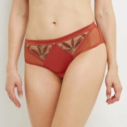 SHORTY TULLE BRODE MULTICO ORANGE
