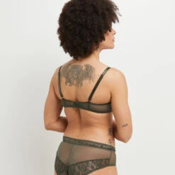 Celine SOUTIEN-GORGE CORBEILLE DENTELLE KAKI -Rougegorge Boutique 20076800 D