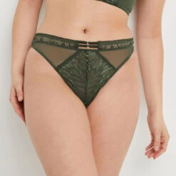 Celine STRING DENTELLE KAKI