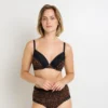 SOUTIEN-GORGE AMPLIFORME MICROFIBRE MULTICO NOIR -Rougegorge Boutique 21071703 F