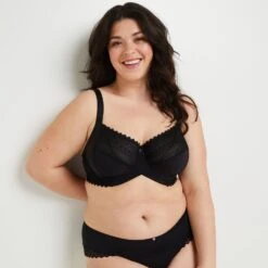 SOUTIEN-GORGE EMBOITANT GRANDE TAILLE MICROF NOIR