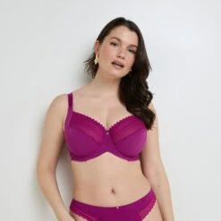 SOUTIEN-GORGE EMBOITANT GRANDE TAILLE MICROF VIOLET