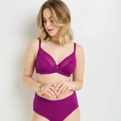SOUTIEN-GORGE EMBOITANT MICROFIBRE VIOLET
