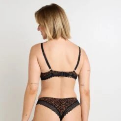 SOUTIEN-GORGE SANS ARMATURES MICROFIBRE MULTICO NOIR -Rougegorge Boutique 21072303 D