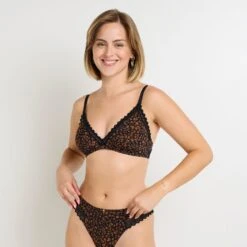 SOUTIEN-GORGE SANS ARMATURES MICROFIBRE MULTICO NOIR