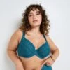 SOUTIEN-GORGE EMBOITANT GRANDE TAILLE DENT TURQUOISE 1 SOUTIEN-GORGE EMBOITANT GRANDE TAILLE DENT TURQUOISE -Rougegorge Boutique 21138701 F