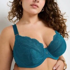 SOUTIEN-GORGE EMBOITANT GRANDE TAILLE DENT TURQUOISE -Rougegorge Boutique 21138701 Z