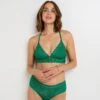 SOUTIEN-GORGE AMPLIFORME SANS ARMATURE VERT