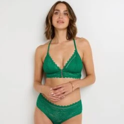 SOUTIEN-GORGE AMPLIFORME SANS ARMATURE VERT