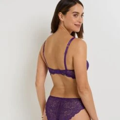 SOUTIEN-GORGE SANS ARMATURES AMPLIFORME VIOLET -Rougegorge Boutique 21171202 D