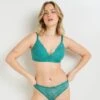 SOUTIEN-GORGE SANS ARMATURES AMPLIFORME Vert Clair 1 SOUTIEN-GORGE SANS ARMATURES AMPLIFORME Vert Clair -Rougegorge Boutique 21171203 F