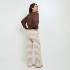 PANTALON EN TRICOT BEIGE -Rougegorge Boutique 21178402 D
