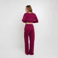PANTALON AVEC LUREX BORDEAUX -Rougegorge Boutique 21179202 D