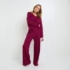 PANTALON AVEC LUREX BORDEAUX -Rougegorge Boutique 21179202 F
