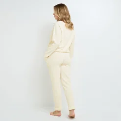 PANTALON DE PYJAMA ECRU 5 PANTALON DE PYJAMA ECRU -Rougegorge Boutique 21201300 D