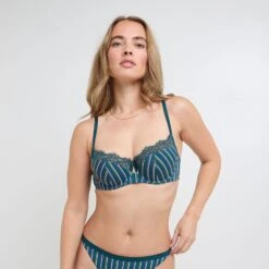 SOUTIEN-GORGE AMPLIFORME MICROFIBRE MULTICO BLEU
