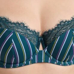 SOUTIEN-GORGE AMPLIFORME MICROFIBRE MULTICO BLEU -Rougegorge Boutique 21211900 Z