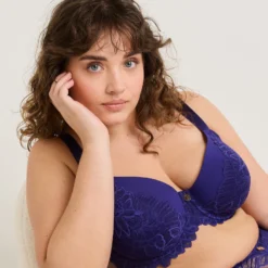 SOUTIEN-GORGE AMPLIFORME DENTELLE VIOLET -Rougegorge Boutique 21243000 M