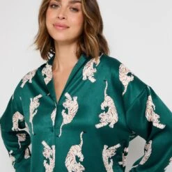 CHEMISE MANCHES LONGUES MULTICO VERT -Rougegorge Boutique 21263801 Z