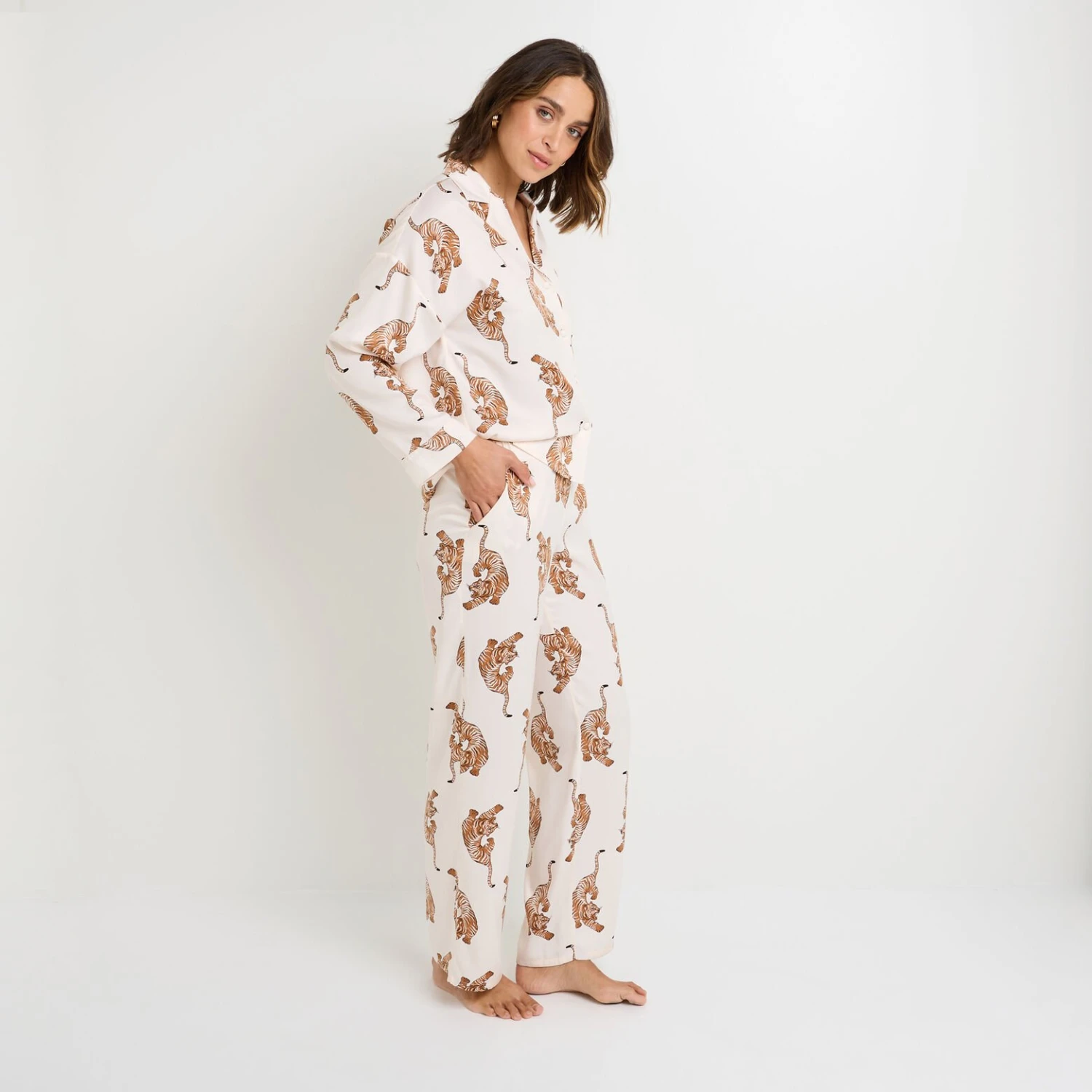 PANTALON DE PYJAMA MULTICO BLANC PANTALON DE PYJAMA MULTICO BLANC -Rougegorge Boutique 21263900 F