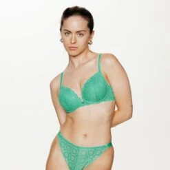 Gazelle SOUTIEN-GORGE PUSH UP DENTELLE Vert Clair